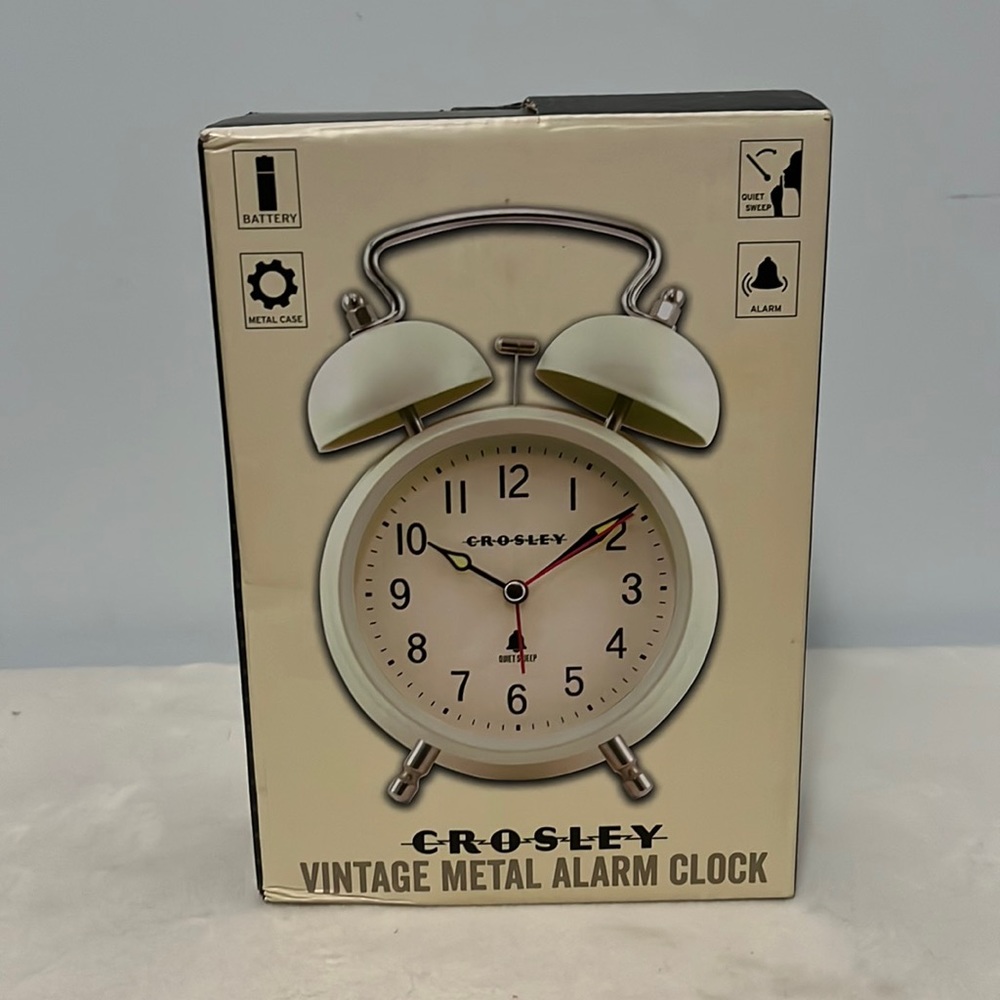 Crosley Vintage Metal Alarm Clock